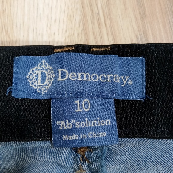 Democray "Ab"solution Jeans Women Size 10 Dark Wash Skinny Leg Stretch - Picture 2 of 11